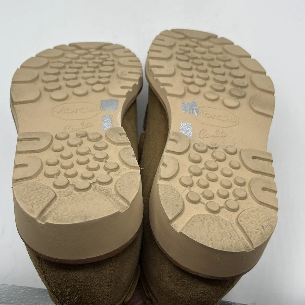 Rhodes Shoes Mens 9 Tan Suede Vibram Gumlite Moc Toe Boat Deck Casual Huckberry